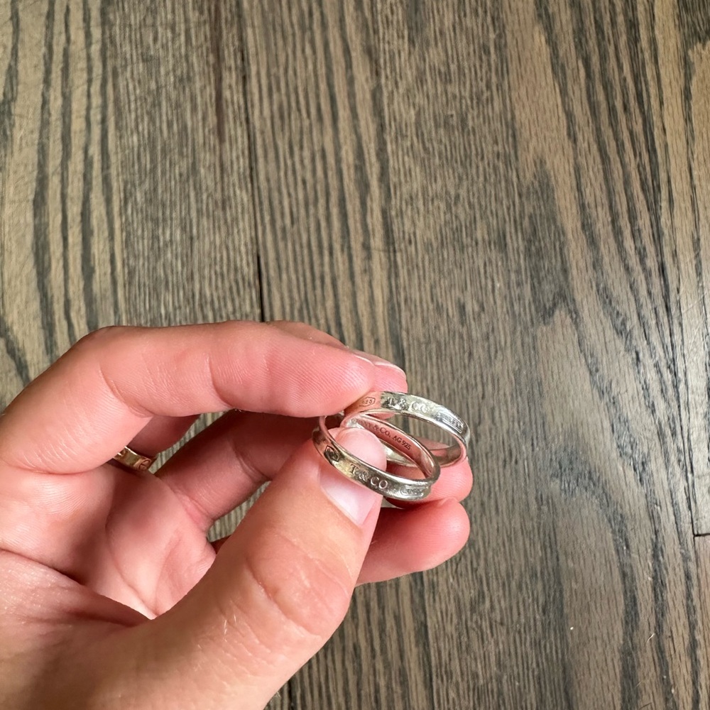 Tiffany Sterling Silver ring SZ 8 - Picture 2 of 4
